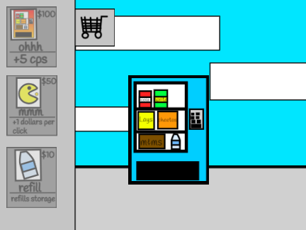 Vending machine clicker (game entry)