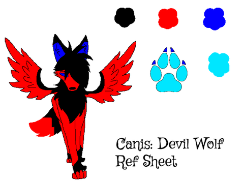 Canis {Devil Wolf Form Ref Sheet}