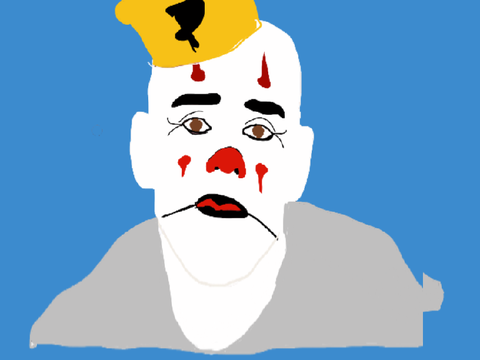 My Paintings #Puddles The Sad Clown