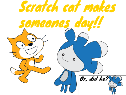 Scratch cat makes someone's day (Or did he?)
