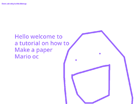 Tutorial on how to make a paper Mario oc