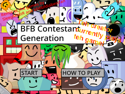 Battle For BFDI/BFB Contestant Generating Game
