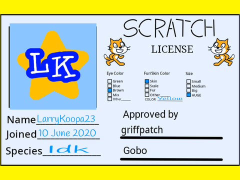 Made My Own Scratch License