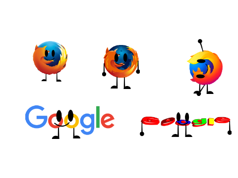 old firefox logos and google logos band pack