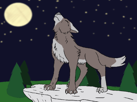 Colouring Contest Entry (Howling Wolf)