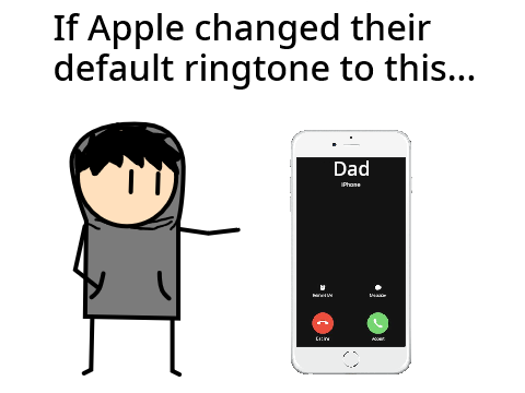 If Apple changed their default ringtone to this...