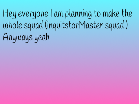 I came up with a great idea