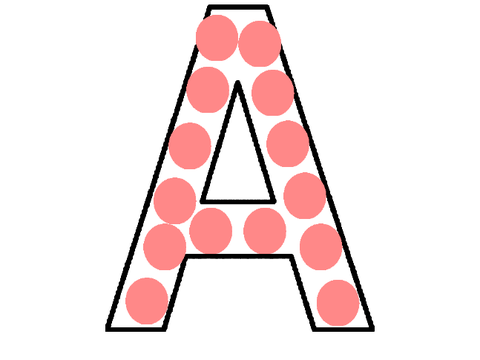 Letter A pop it