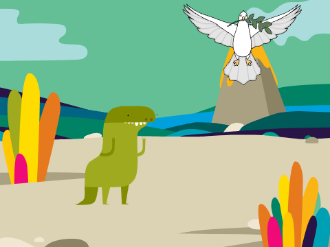 Dove And Dinosaur