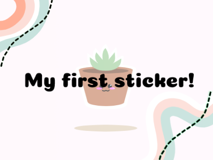 ✈︎┊ ˗ˏˋ My first sticker!ˎˊ-