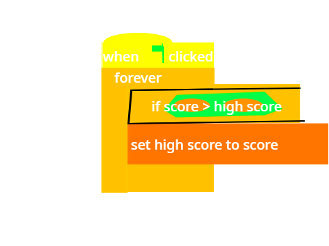 how to make high score automatically change