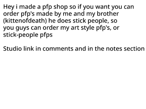 Anyone wanna pfp?