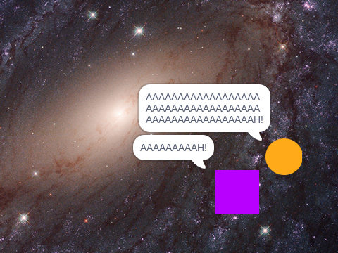 Orange Circles, Purple Squares