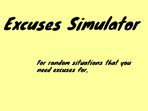 Excuses simulator 
