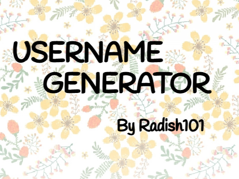 Username Generator!
