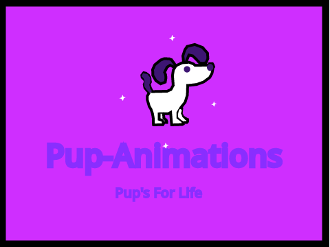 Pup-Animations Logo Banner Slogan