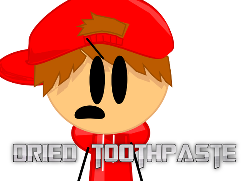 When heres dried toothpaste