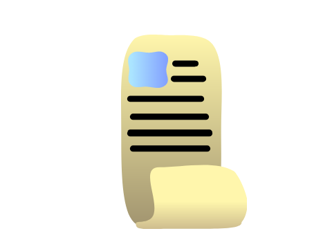 A piece of royal paper