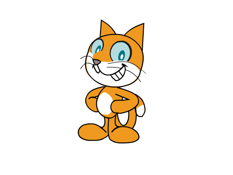 Scratch Cat (with his look from "Super Scratch Programming Adventures") Vectorized