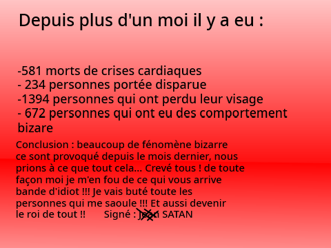 Des phénomènes inquietant