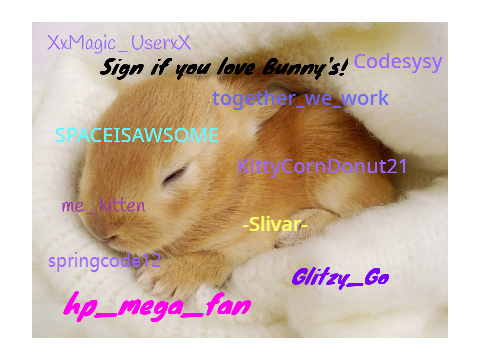 Sign If You Love Bunnies Remix Remix Remix remix remix remix remix remix remix