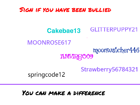 Sign if you have been Bullied!