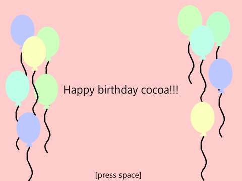 Happy birthday Cocoa!