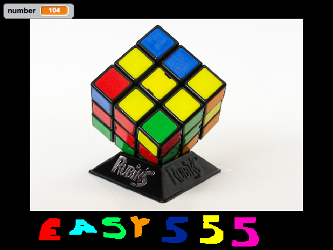 stop-motion Rubik's cube solve