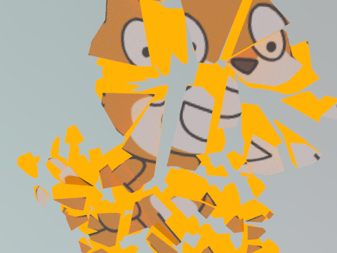 Scratch Cat Explosion in Blender