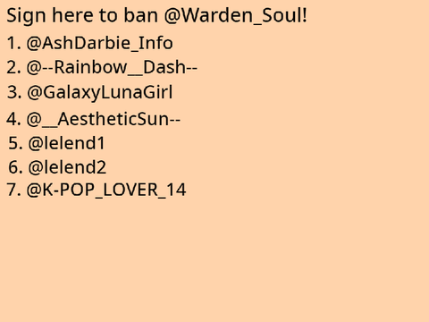 Sign to ban @Warden_Soul permanently