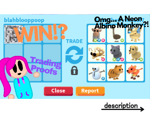 Adopt Me trading proofs | Getting a NFR Albino Monkey!