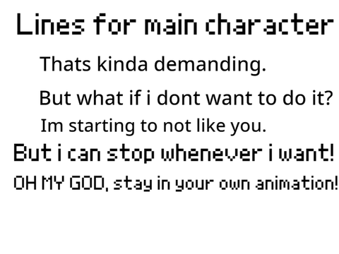 Main Character Lines!