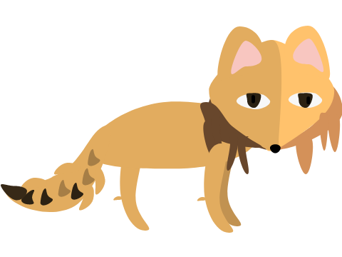 geometric art coyote