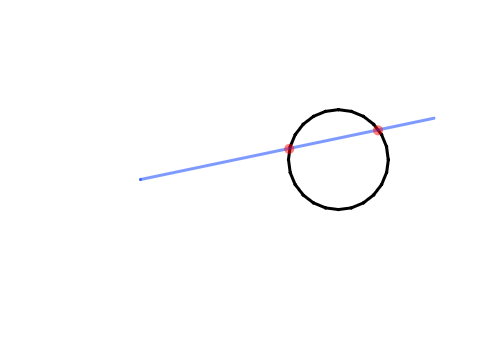 2D circle intersection demo
