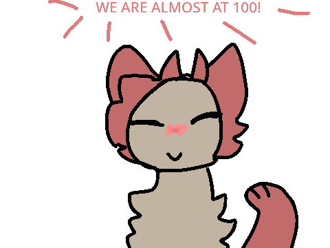 100 FOLLOWERS HERE WE COME!