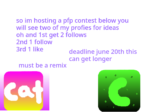 20 followers pfp contest closed