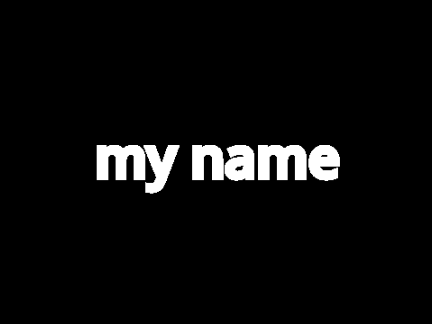 my name