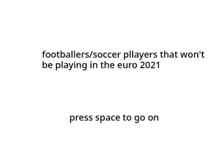 footballers that won't be playing in the euro