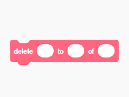 delete () to () of () 