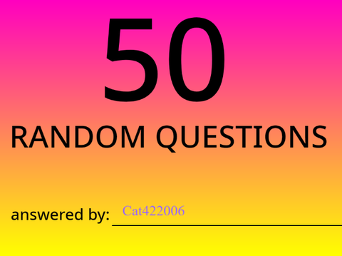 50 random questions remix