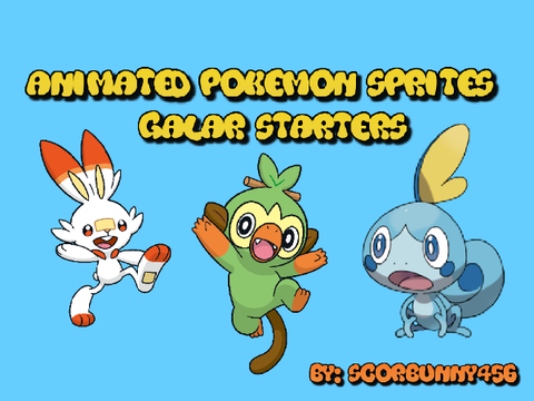 Animated Pokémon Sprites: Galar Starters