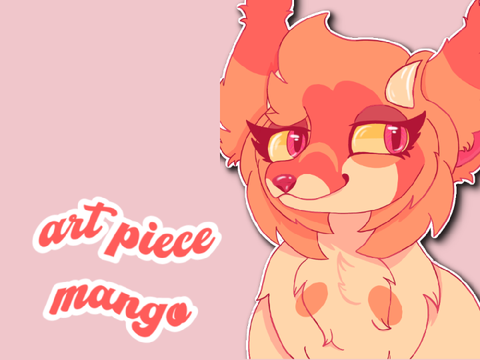 ‧͙⁺˚*･༓☾ art piece - mango ☽༓･*˚⁺‧͙