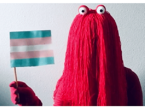 red guy says trans rights