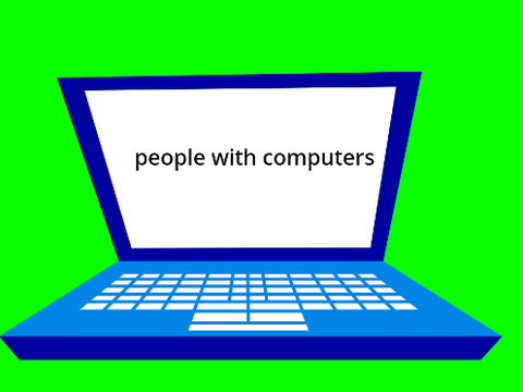 People with computers