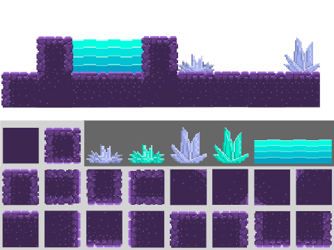 Pixel Art Cave Tileset