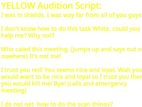 Among Us Movie Yellow sprite voiceover