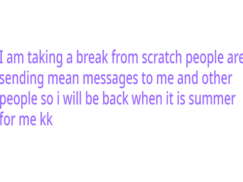 i am taking a break from scratch