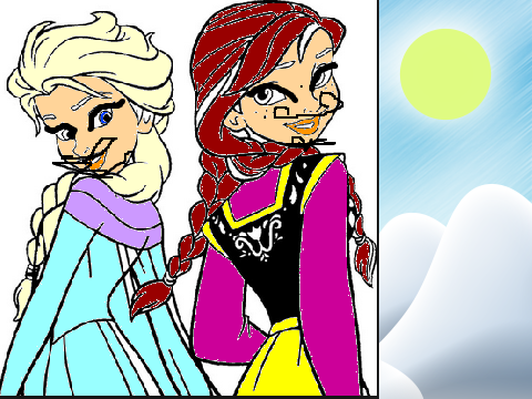 Elsa and Anna Coloring Contest remix-2 remix