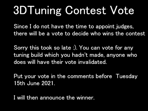 3DTuning Contest Vote