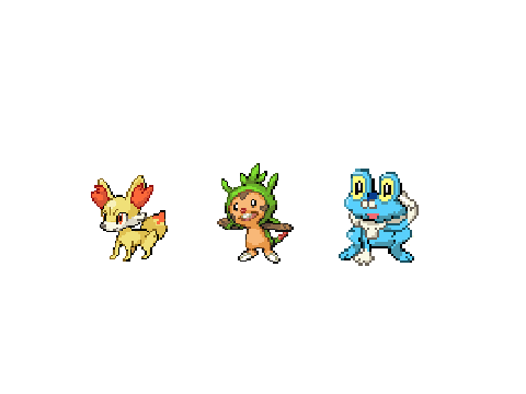 Pokemon X and Y Starter Sprites